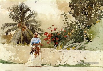 Sur le chemin des Bahamas Winslow Homer aquarelle Peinture à l'huile